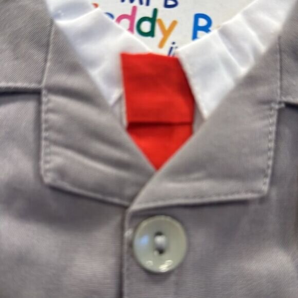 Teddy Bear Grey Suit with red tie & suit case. By MFB Teddy Bears Inc. NWT - Picture 2 of 7